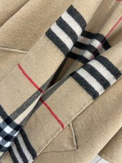 BURBERRY 25S HOODED CASHMERE PONCHO 2768