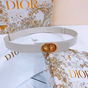 DIOR 25S BELT 25 MM IN WHITE CALFSKIN 561822