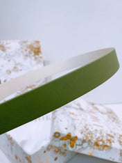 DIOR 25S BELT 20 MM IN OLIVE GREEN CALFSKIN 572895