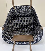 LARGE ROLL 33 IN MIDNIGHT BLUE MIX WHITE JACQUARD FABRIC