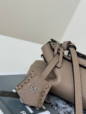 BY THE WAY SELLERIA MINI 20 IN MEDIUM BROWN GRAINED CALFSKIN