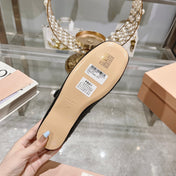 MARY JANE SANDAL CAP TOE BLACK SHEEPSKIN