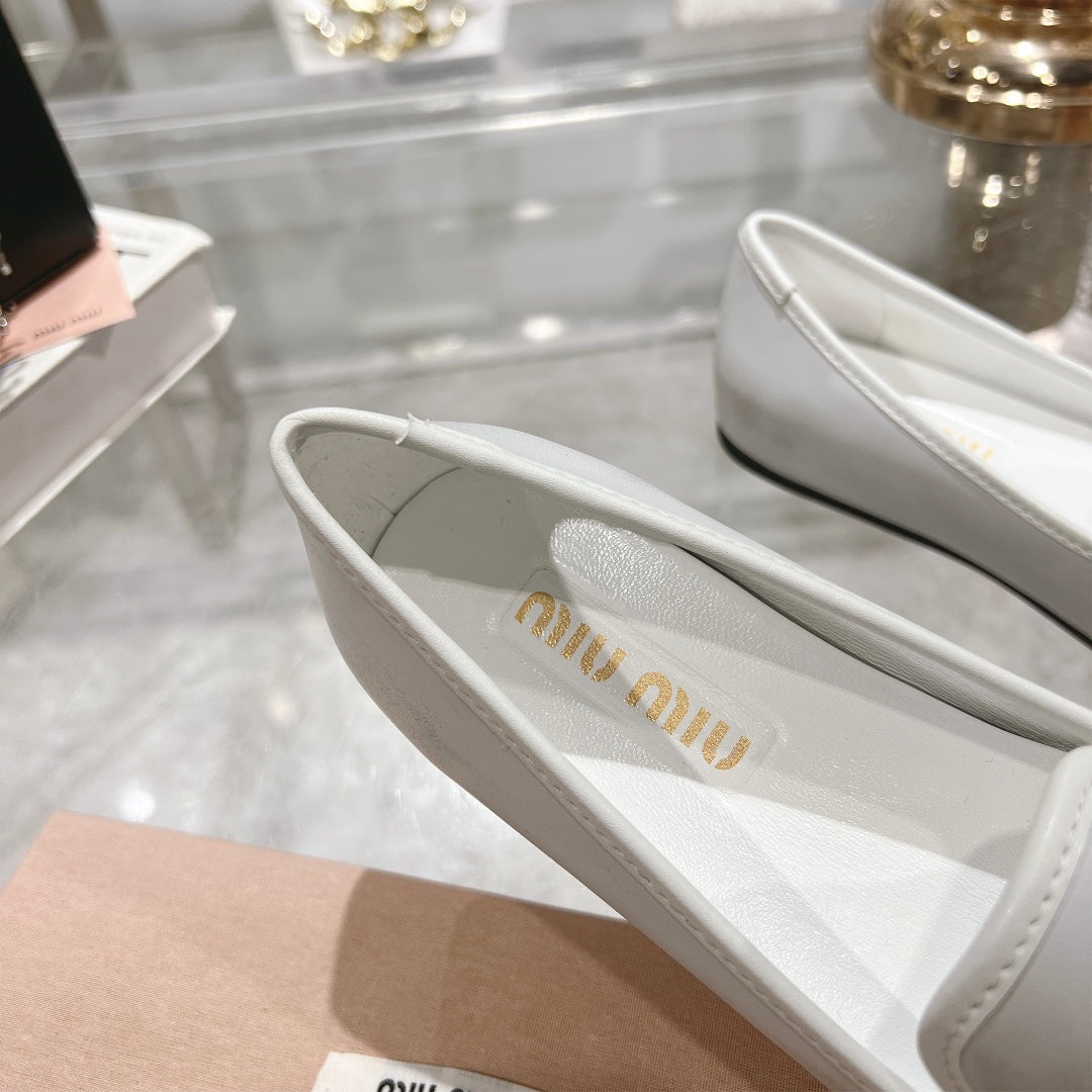 SLIP-ON SHOES WHITE COWHIDE