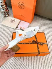INVINCIBLE 50 SANDAL IN WHITE CALFSKIN