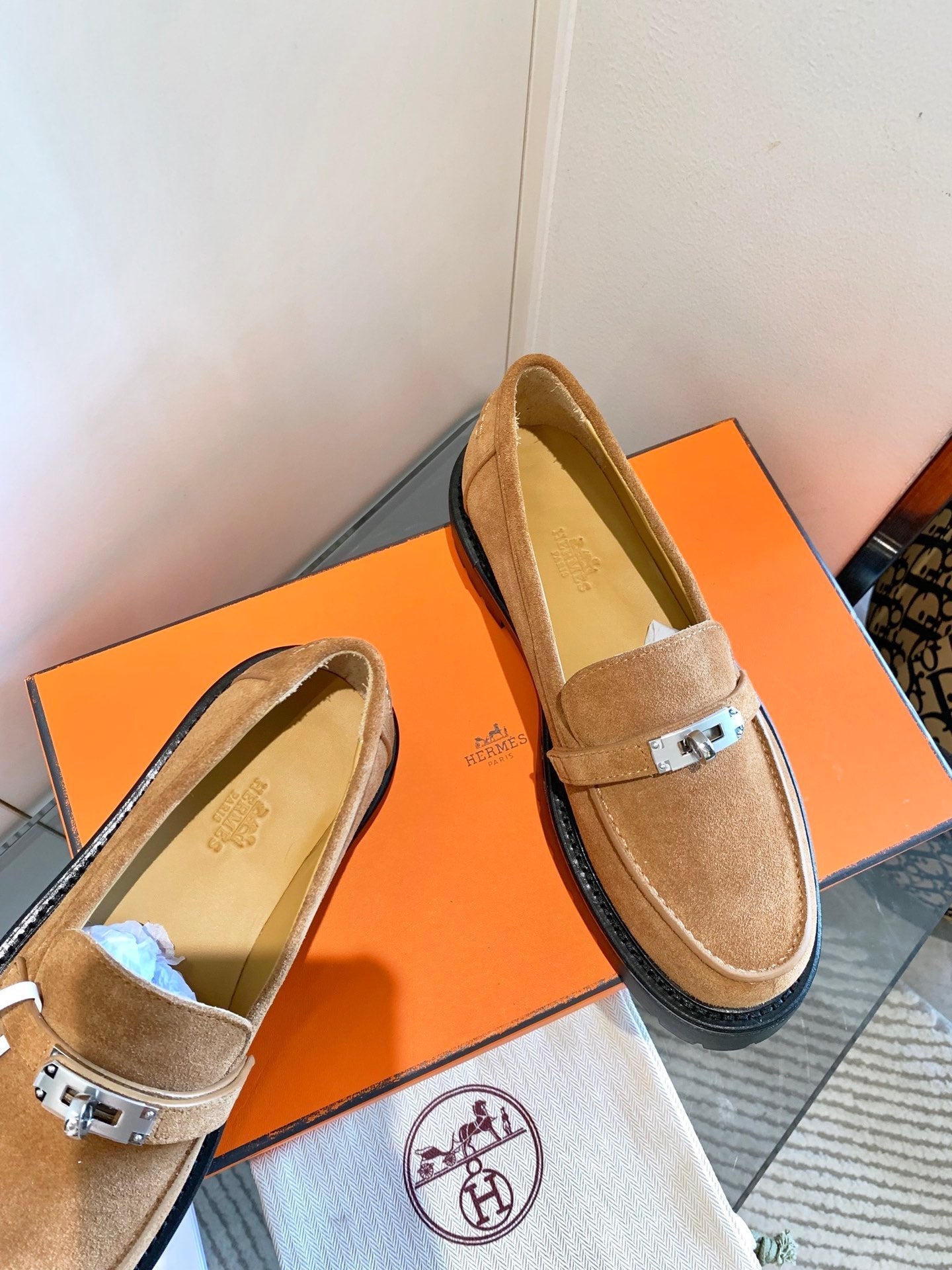 ICONE LOAFER IN BRONZE BROWN SUEDE
