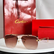 SANTOS SQUARE FRAME SUNGLASSES 524492 IN METAL AND WOODEN