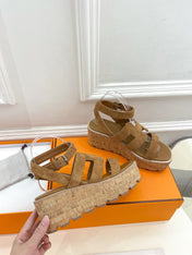 Havane 30 Sandal Brown Suede