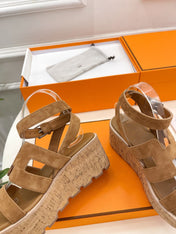 Havane 30 Sandal Brown Suede