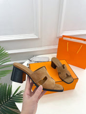 HELIA 60 SANDAL BROWN SUEDE