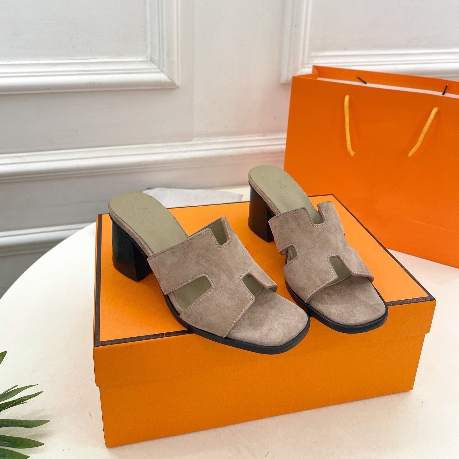 HELIA 60 SANDAL LIGHT BROWN SUEDE