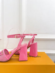 LV WOMEN HIGH SANDAL IN BRIGHT PINK CALFSKIN