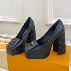 SHAKE MARY JANE HIGH HEEL 12 CM IN BLACK CALFSKIN