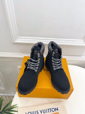 LV X TIMBERLAND MARTIN BOOT IN BLACK SUEDE