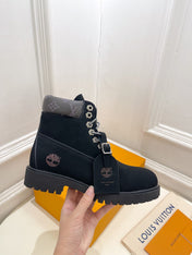 LV X TIMBERLAND MARTIN BOOT IN BLACK SUEDE
