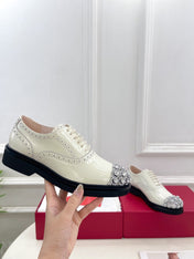 VIV' RANGERS LACE-UPS IN WHITE CALFSKIN