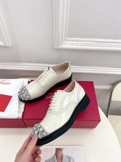 VIV' RANGERS LACE-UPS IN WHITE CALFSKIN