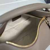 LOEWE 25S MEDIUM PUZZLE EDGE BAG 24 IN WALNUT BROWN CALFSKIN GOLD HARDWARE