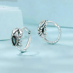 Vintage Scorpion Hoop Earrings Animal Hypoallergenic Earrings