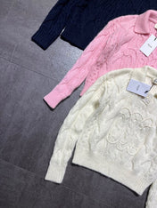 CELINE 25S EMBROIDERED ROUND-NECK SWEATER 0060