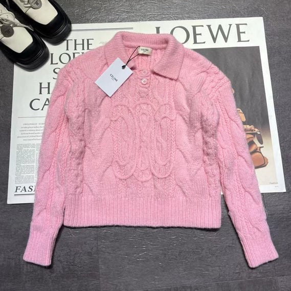 CELINE 25S EMBROIDERED ROUND-NECK SWEATER 0060