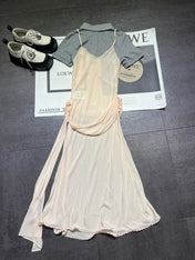 MIUMIU 26S TWO PIECE PINAFORE DRESS SET 870