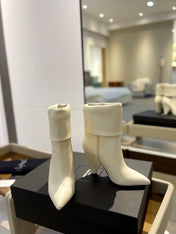 SL NIKI BOOTIES WHITE CALFSKIN