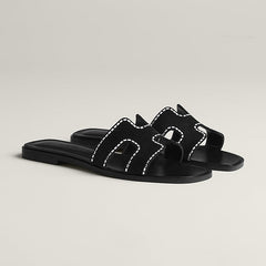 0RAN SANDAL NOIR WHITE