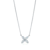 PLATINUM AND DIAMOND VICTORIA PENDANT NECKLACE