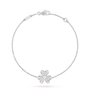 FRIVOLE SILVER FLOWER DIAMOND BRACELET