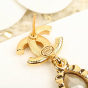 DOUBLE C DIAMONDS TEARDROP EARRINGS