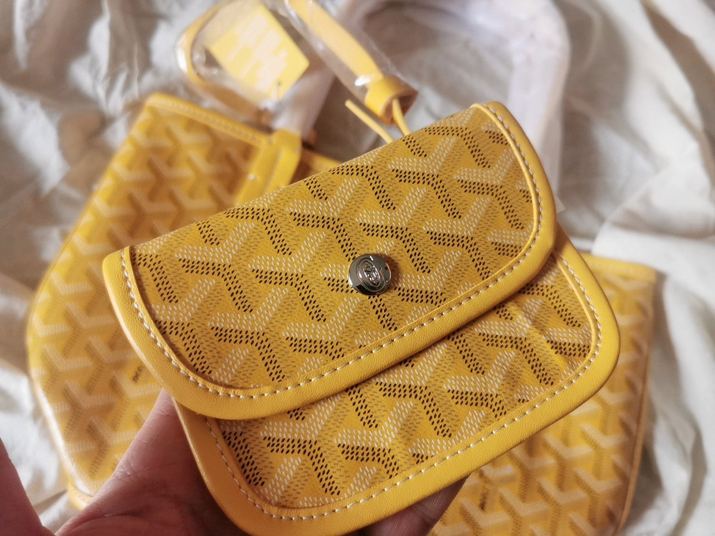 MINI HOBO BOHEME 38CM YELLOW CANVAS