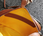 CAP-VERT PM BAG 23X8X14CM BLACK AND TAN CANVAS