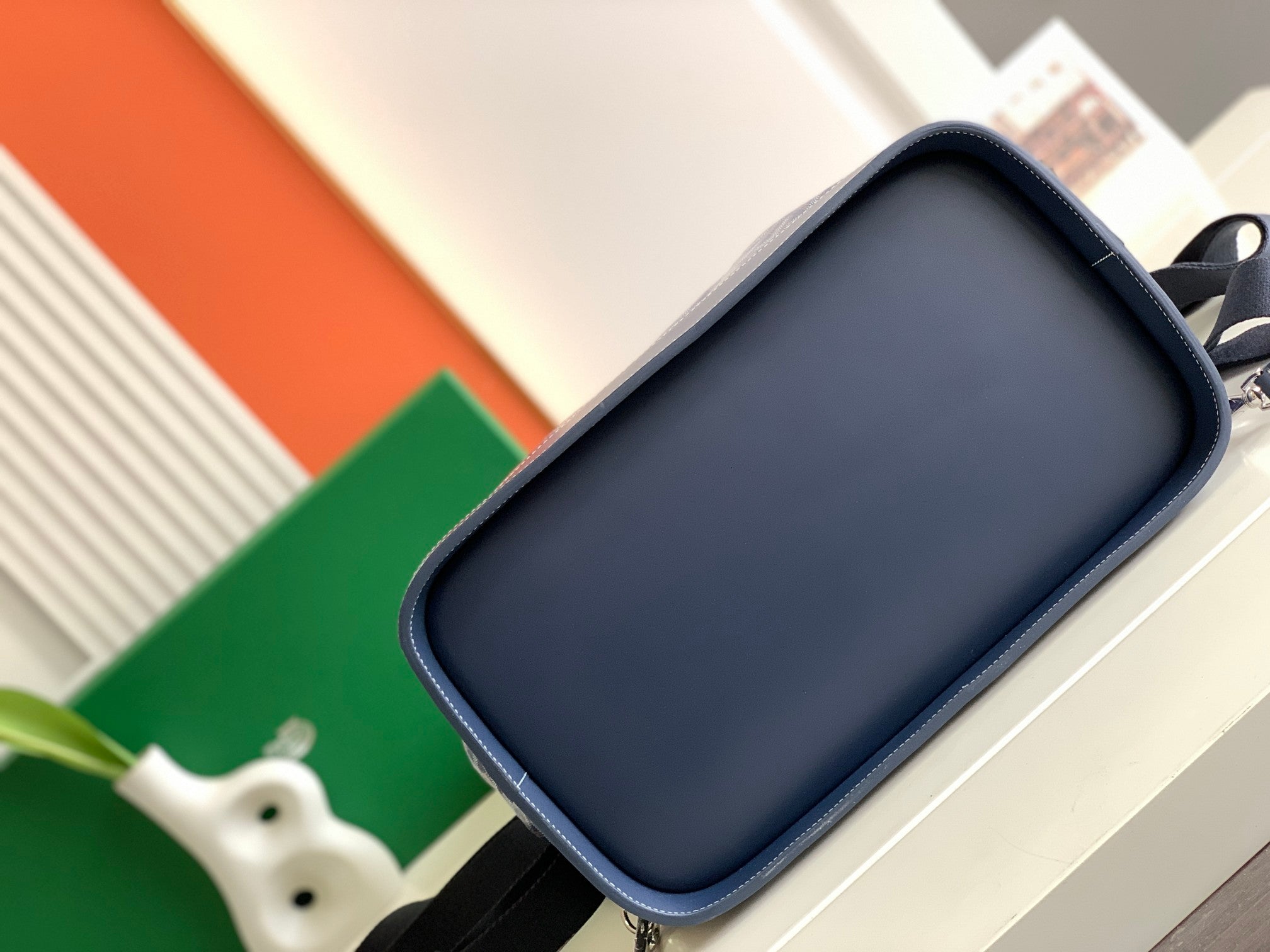 GOYA STEAMER PM BAG 48CM NAVY BLUE CANVAS