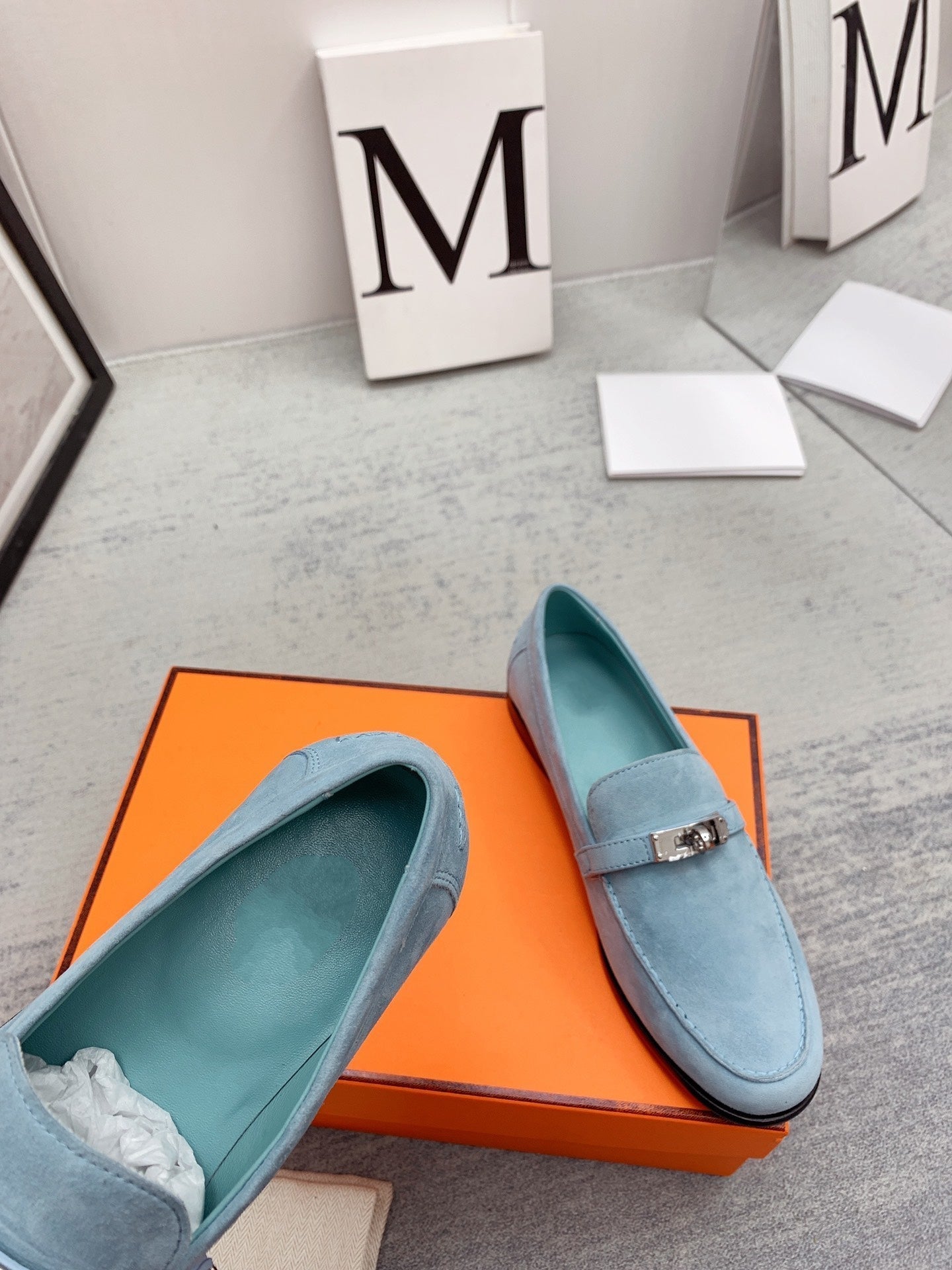Destin Loafer Suede Light Blue