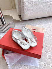 Mesh Slingback Ballerina White