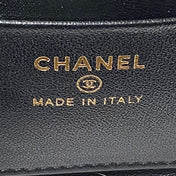 CC Vanity Case 17cm Black Lambskin Gold hardware