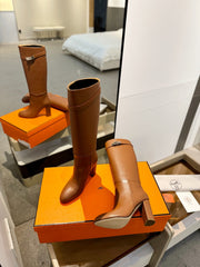 STORY BOOT 85MM IN BRONZE BROWN CALFSKIN