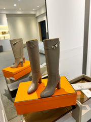 STORY BOOT 85MM IN PEANUT BROWN CALFSKIN