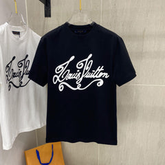 LV T-SHIRT IN BLACK COTTON 239616