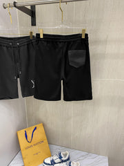 LV CASUAL SHORTS BLACK COTTON STRETCH FABRIC 239609