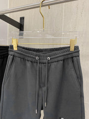 LV CASUAL SHORTS DARK GRAY COTTON STRETCH FABRIC 239610