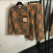 BURBERRY 25S TOP AND WIDE-LEG PANTS SET 337